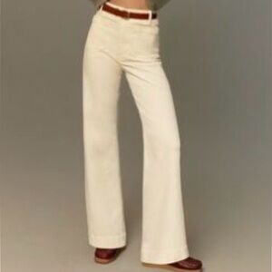 Anthropologie Maeve Colette Corduroy Pants - Ivory - size 26